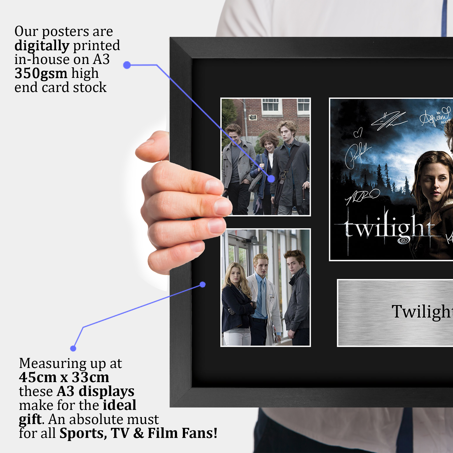 Crepúsculo Ideal Regalo Impreso Enmarcado Autógrafo Imagen para Películas Memorabilia Fans - Imagen 86 de 91