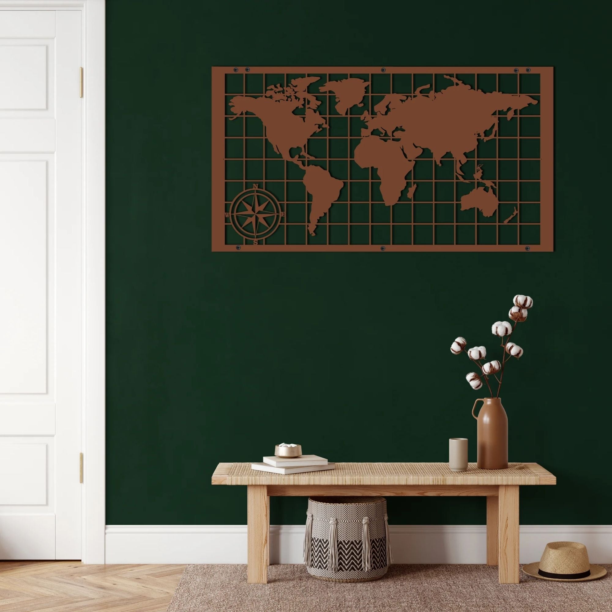 Metal Wall Decor, World Map Continents, Home Living Room Decor, Wall Sign, - Picture 8 of 19