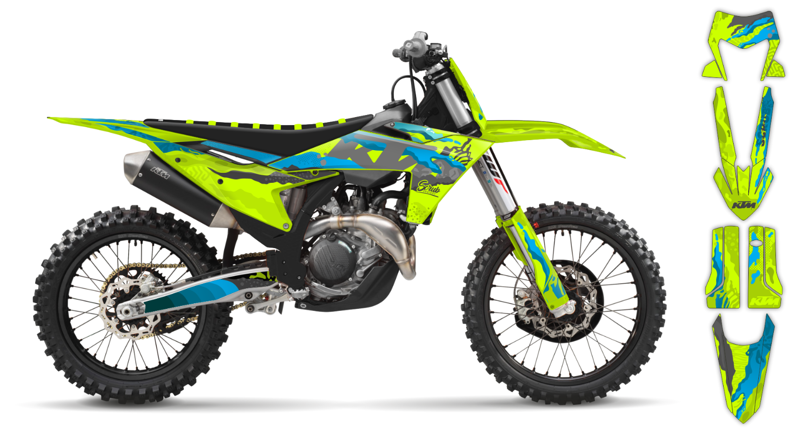 Graphics Kit KTM EXC EXC-F XC-W XCF-W 2024 2025 150 250 300 350 450 500 decal