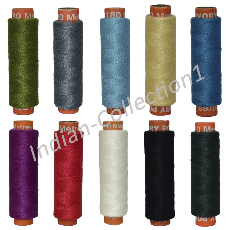 Spool Sewing Thread Reel Polyester Embroidery Quilting Stitching Machine 180 Mtr - Picture 165 of 166