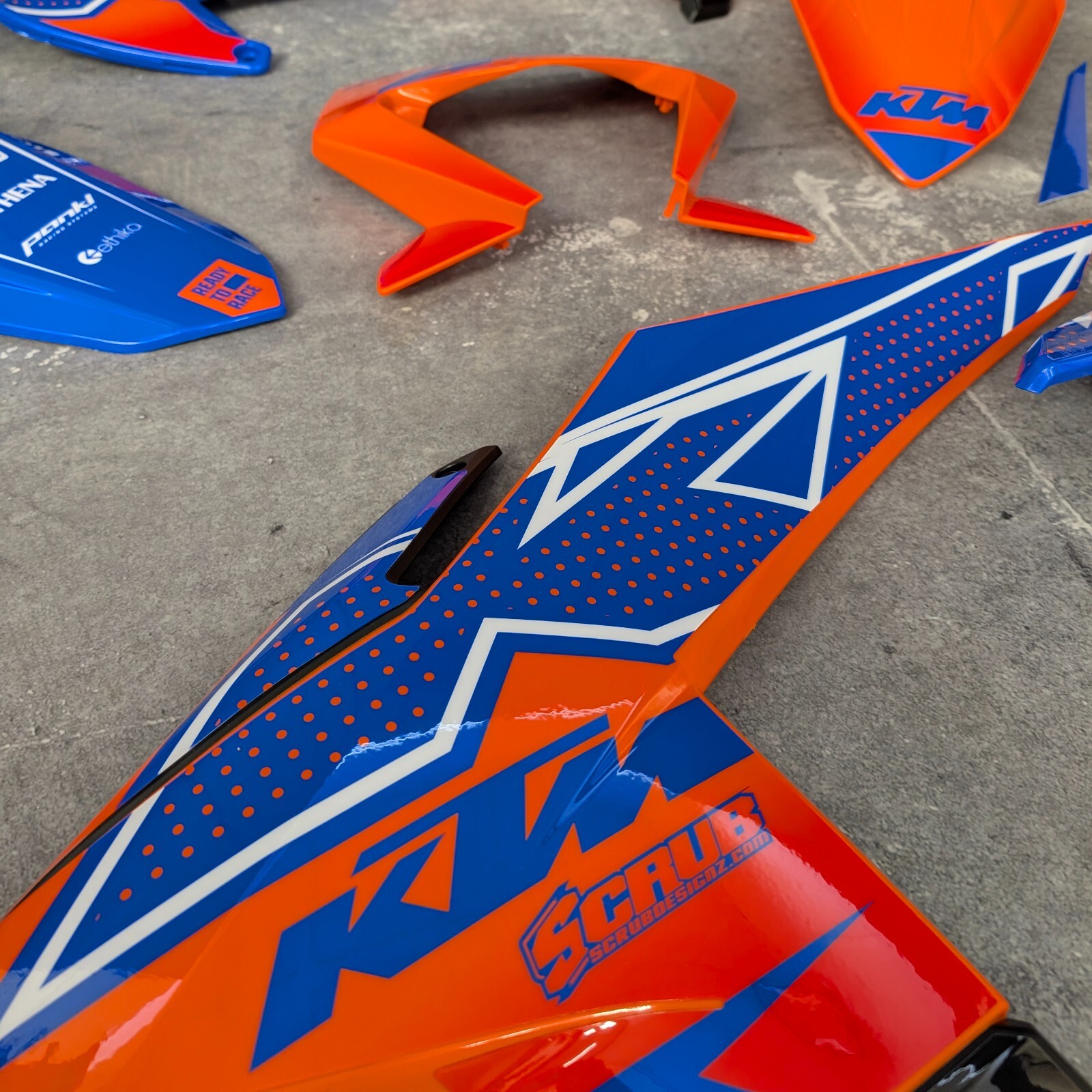 Plastics + Graphics KTM 2024 2025 XC-W XCF-W EXC EXC-F Orange Blue Restyle