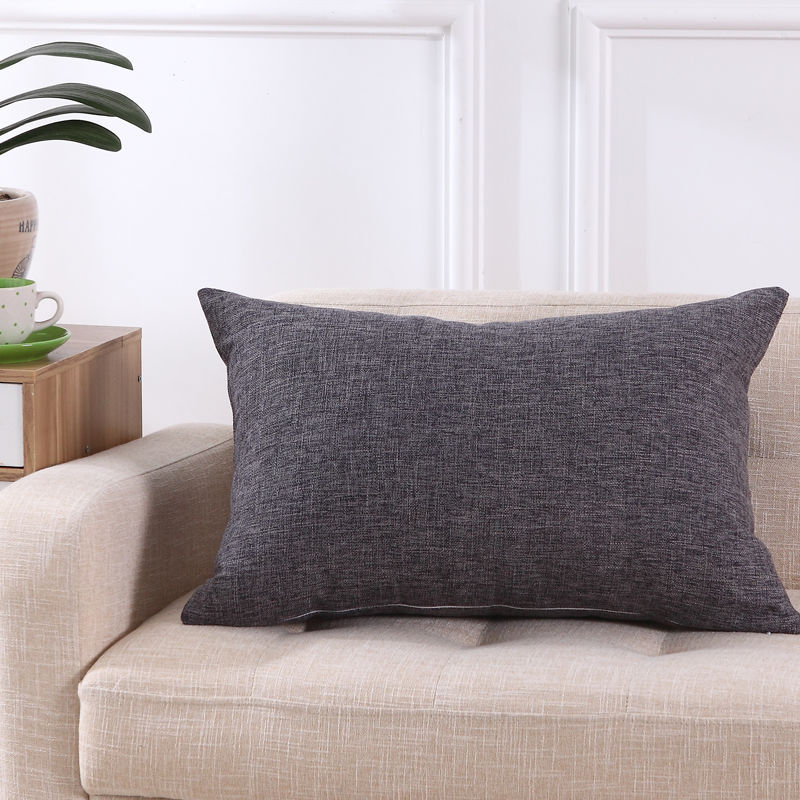 Linen Pillow Simple Sofa Pillows Office Home decor - Picture 6 of 55
