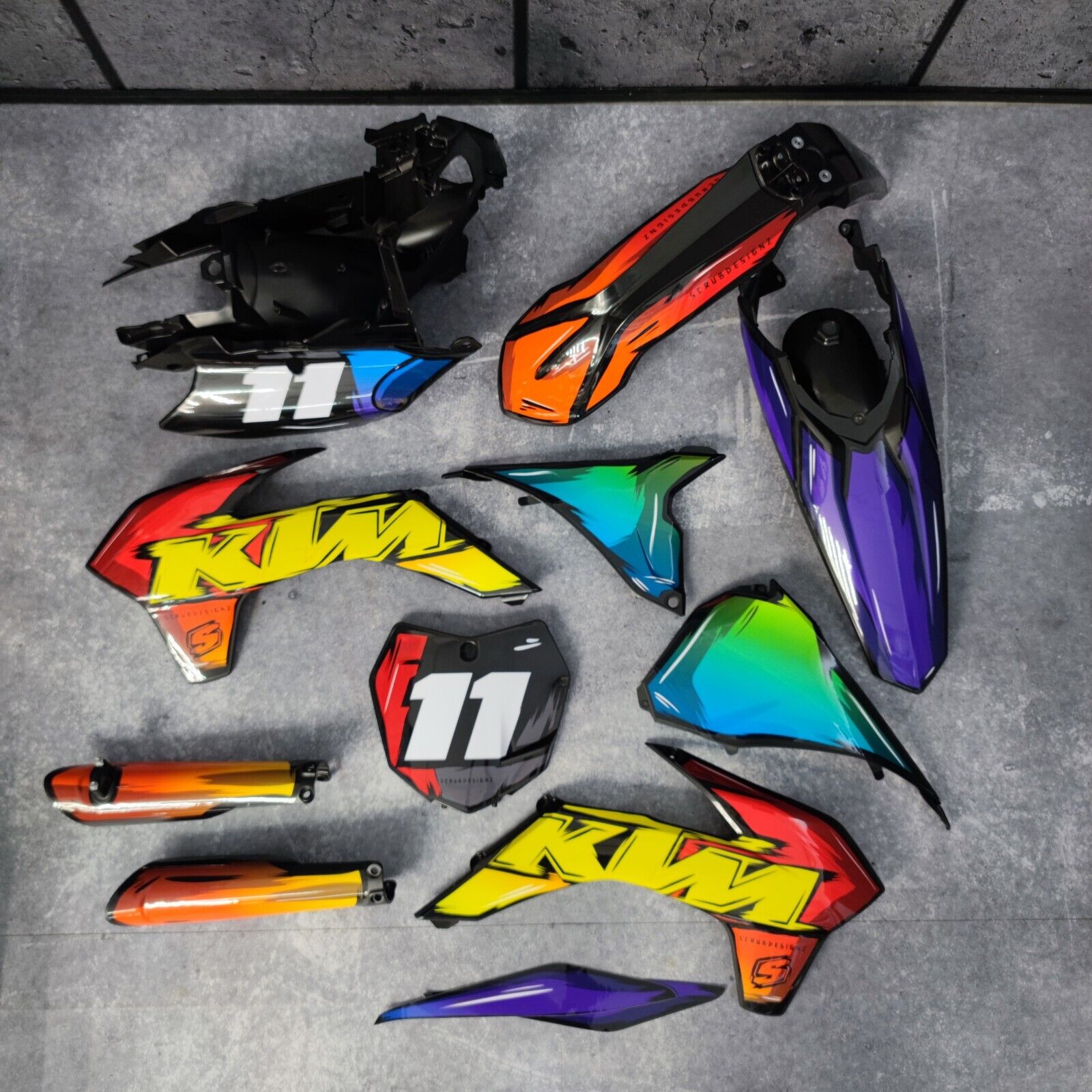 Plastics + Graphics KTM SX SX-F XC XC-F 2013-2015 Decals Stickers