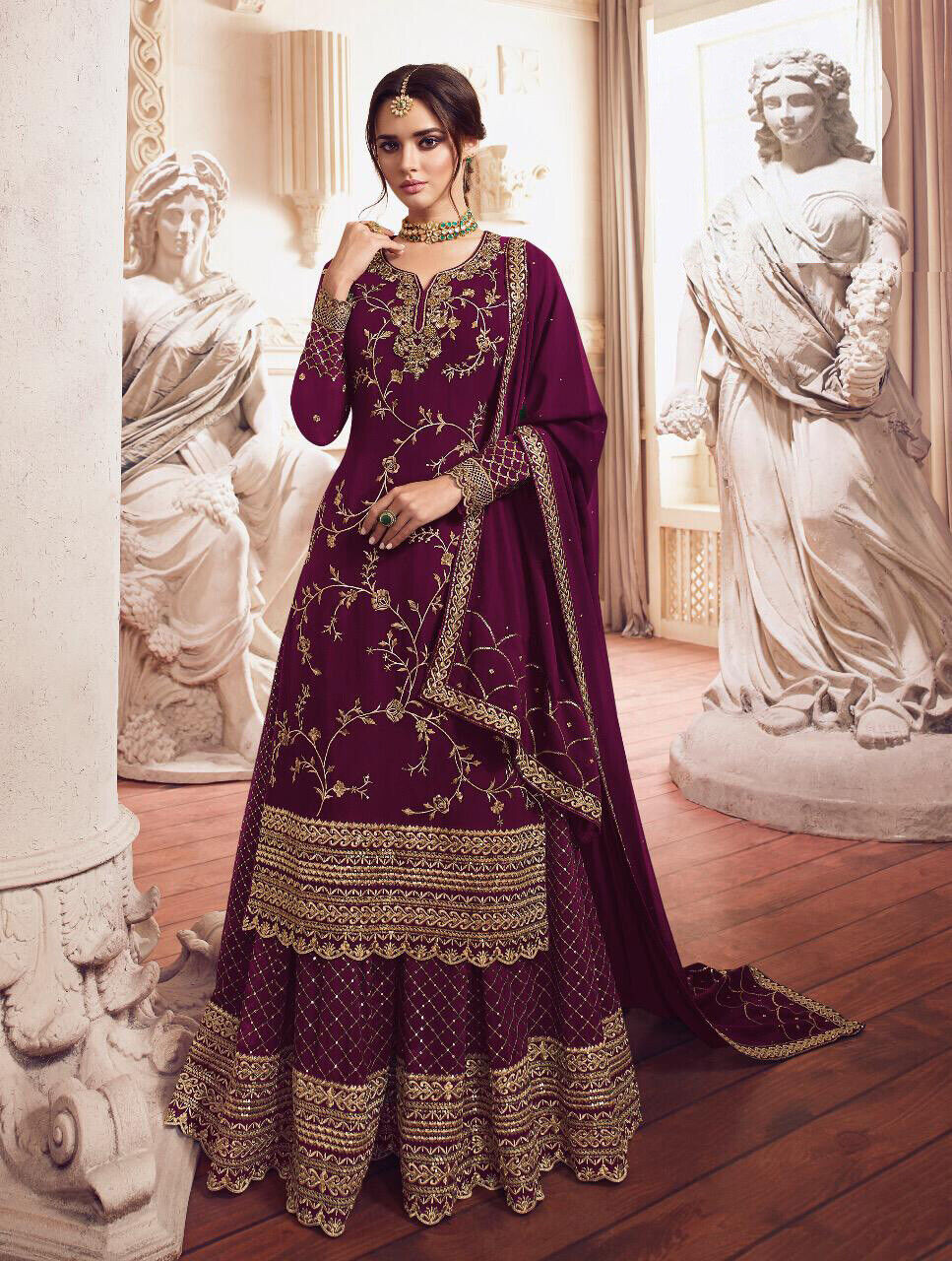 Tuta Bollywood indiano Kameez Salwar festa donna abito Anarkali pakistano - Foto 10 di 85
