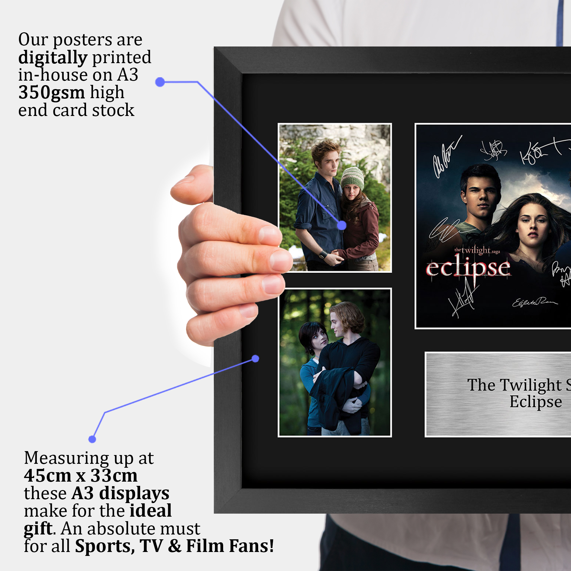 Crepúsculo Ideal Regalo Impreso Enmarcado Autógrafo Imagen para Películas Memorabilia Fans - Imagen 78 de 91