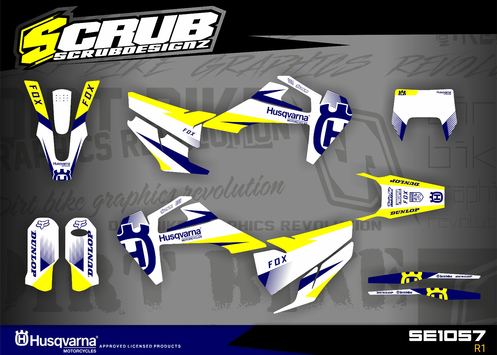 Husqvarna Graphics TE FE 150 250 300 350 450 501 - 2020 2021 2022 2023 Decals