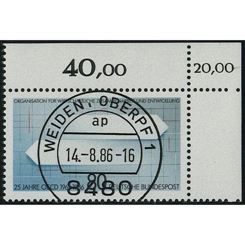 Federal Republic of Germany 1986, Mich.-No.: 1294, stamped corner edge KBWZ…