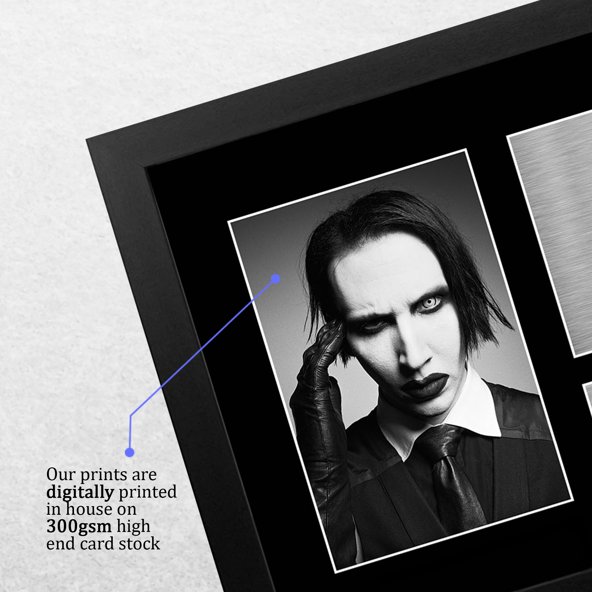 Foto A4 firmada autógrafo preimpreso de Marilyn Manson regalo para un fanático del rock - Imagen 13 de 17