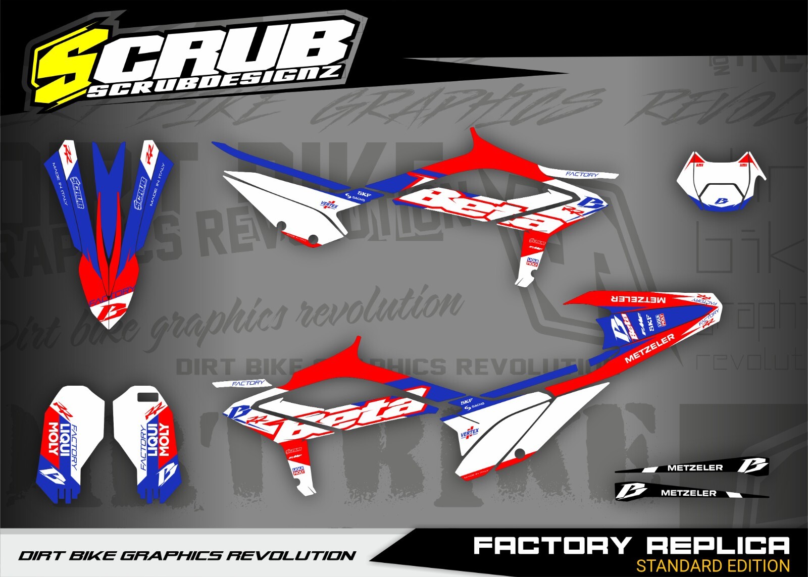 Graphics Kit BETA RR 200 250 300 350 390 430 480 2023 2024 decals stickers