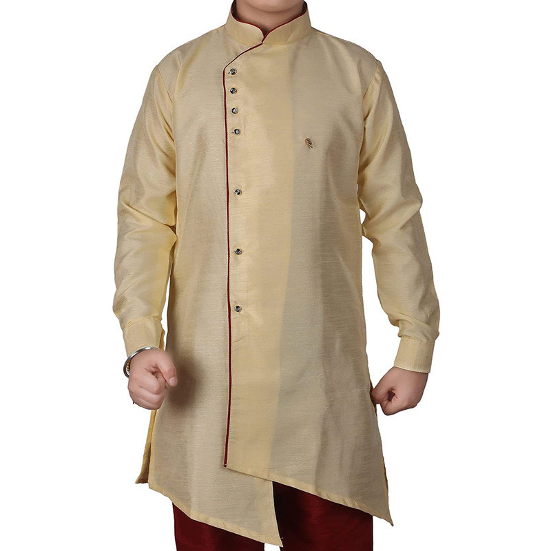 Kids Boys Kurta Pajama Set Stylish Wedding Sherwani Festive & Party Ethnic Wear - Picture 7 of 74