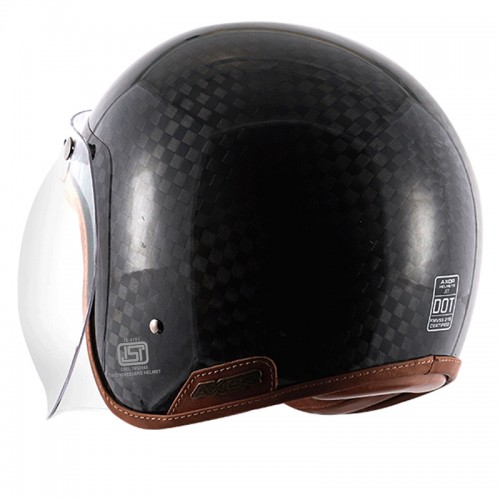AXOR “ JET CARBON ” Motorcycle Helmets with Bubble Visor ( DOT & ECE... - Bild 13 von 26