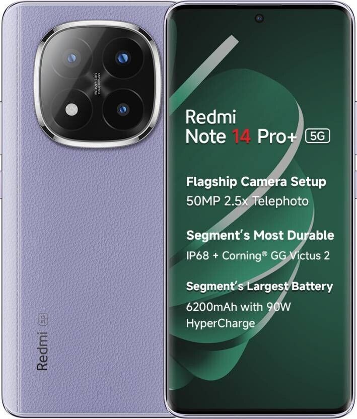 REDMI Note 14 Pro+ Plus 5G Titan Black 512GB 12GB RAM Global Version…