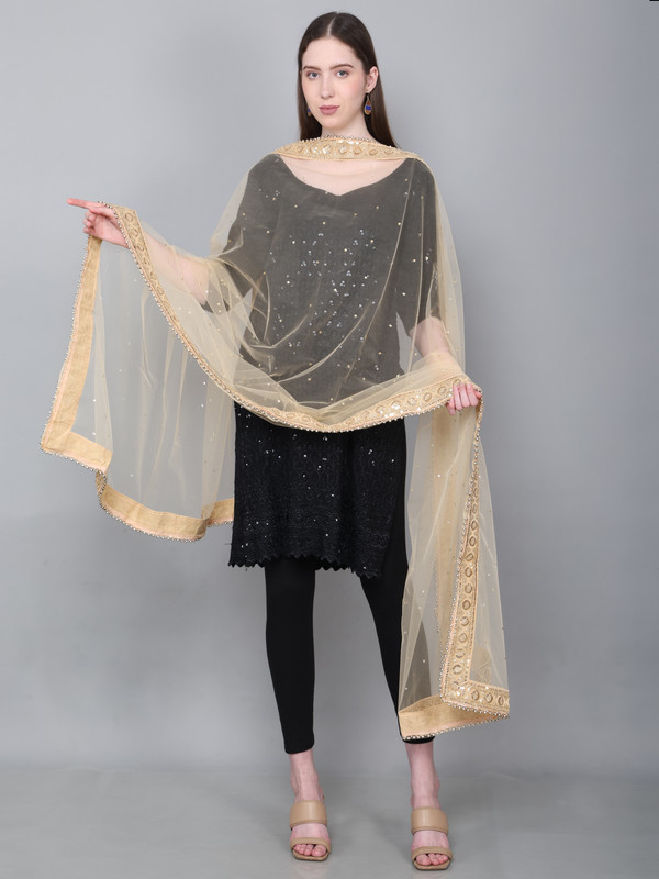 Way2Like Net Bridal Dupatta Embroidered Scarf Hijab Wedding Party Wear For Women - Picture 15 of 42