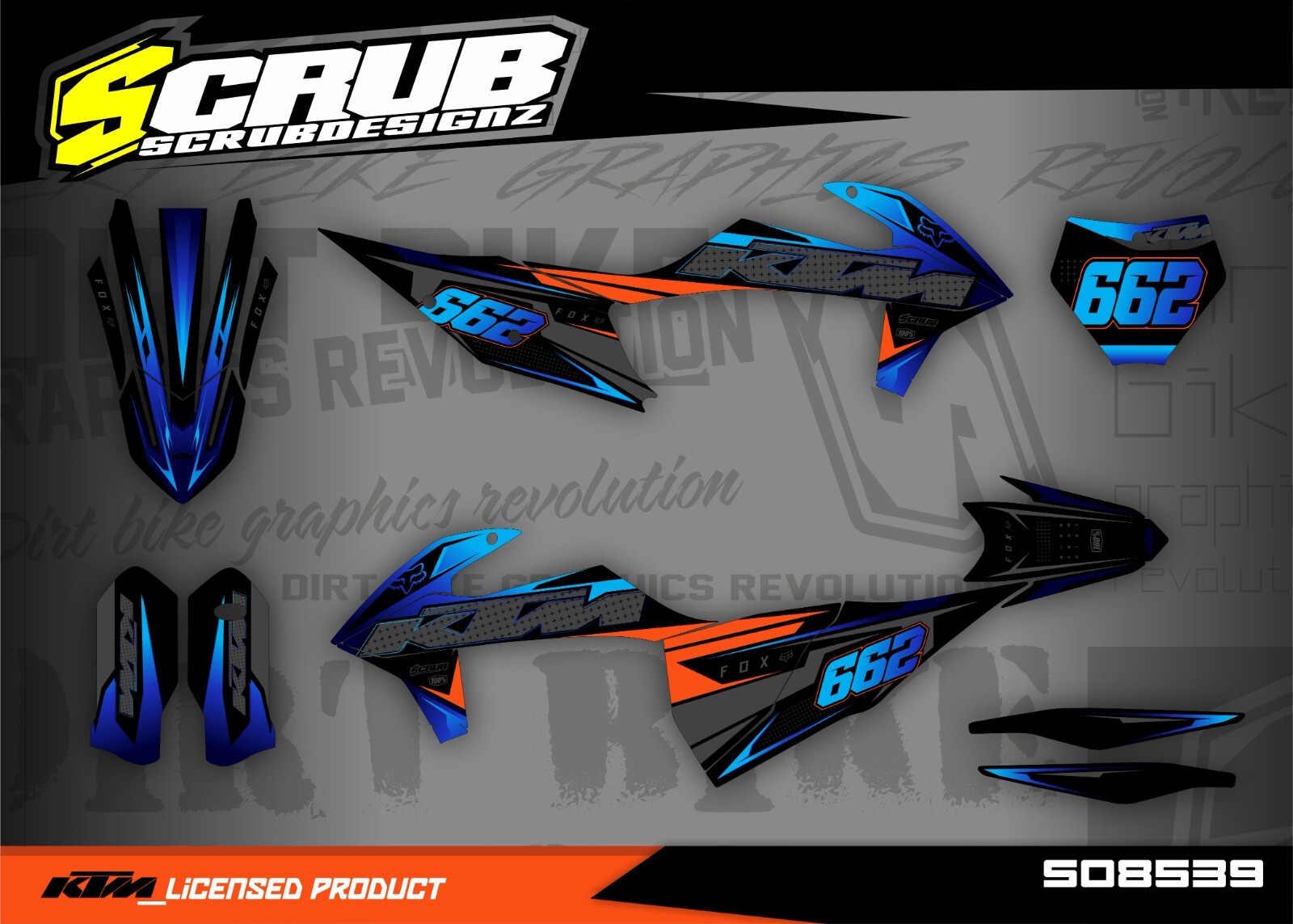Plastics + Graphics KTM SX SX-F XC XC-F 2019 2020 2021 2022 Custom race number
