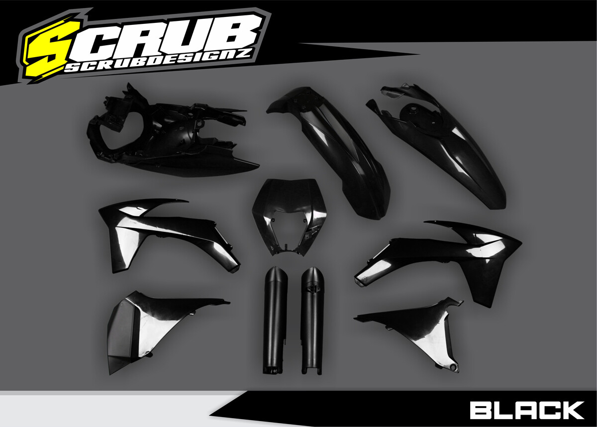 Plastics Kit KTM EXC EXC-F 2012 2013 + Airbox + Fork guards + Headlight mask