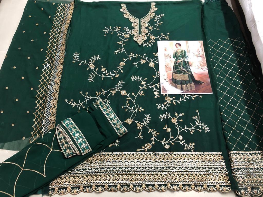Tuta Bollywood indiano Kameez Salwar festa donna abito Anarkali pakistano - Foto 47 di 85