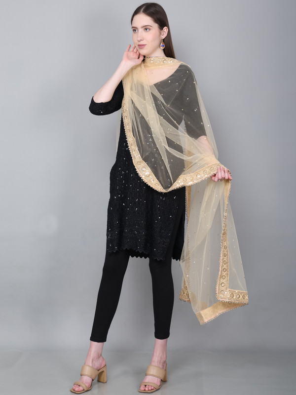 Way2Like Net Bridal Dupatta Embroidered Scarf Hijab Wedding Party Wear For Women - Picture 14 of 42
