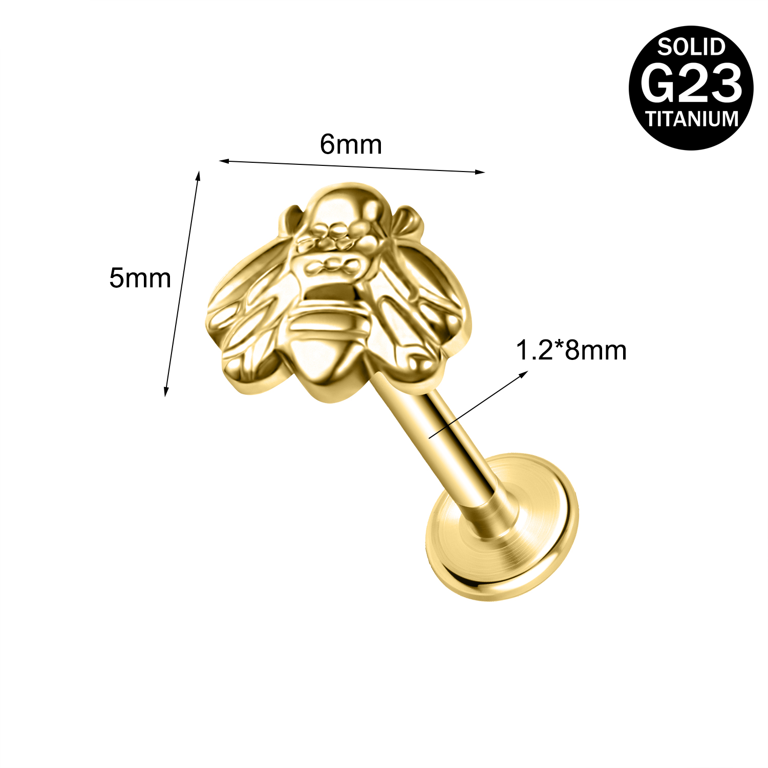 16g G23 Titanium Labret Lip Ring Helix Daith Tragus Earring Labret Lip Piercing - Picture 110 of 156