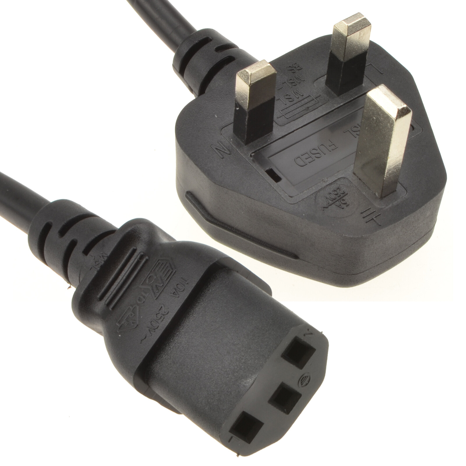 Power Cord UK Plug to IEC Cable ( PC Mains Kettle Lead ) C13 1m 2m 3m Lot - Picture 27 of 34