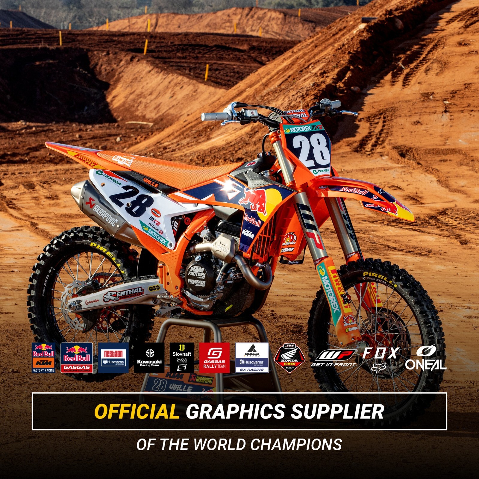 KTM 2023 2024 SX SX-F XC XC-F 125 250 300 350 450 Plastics Kit + Fork guards