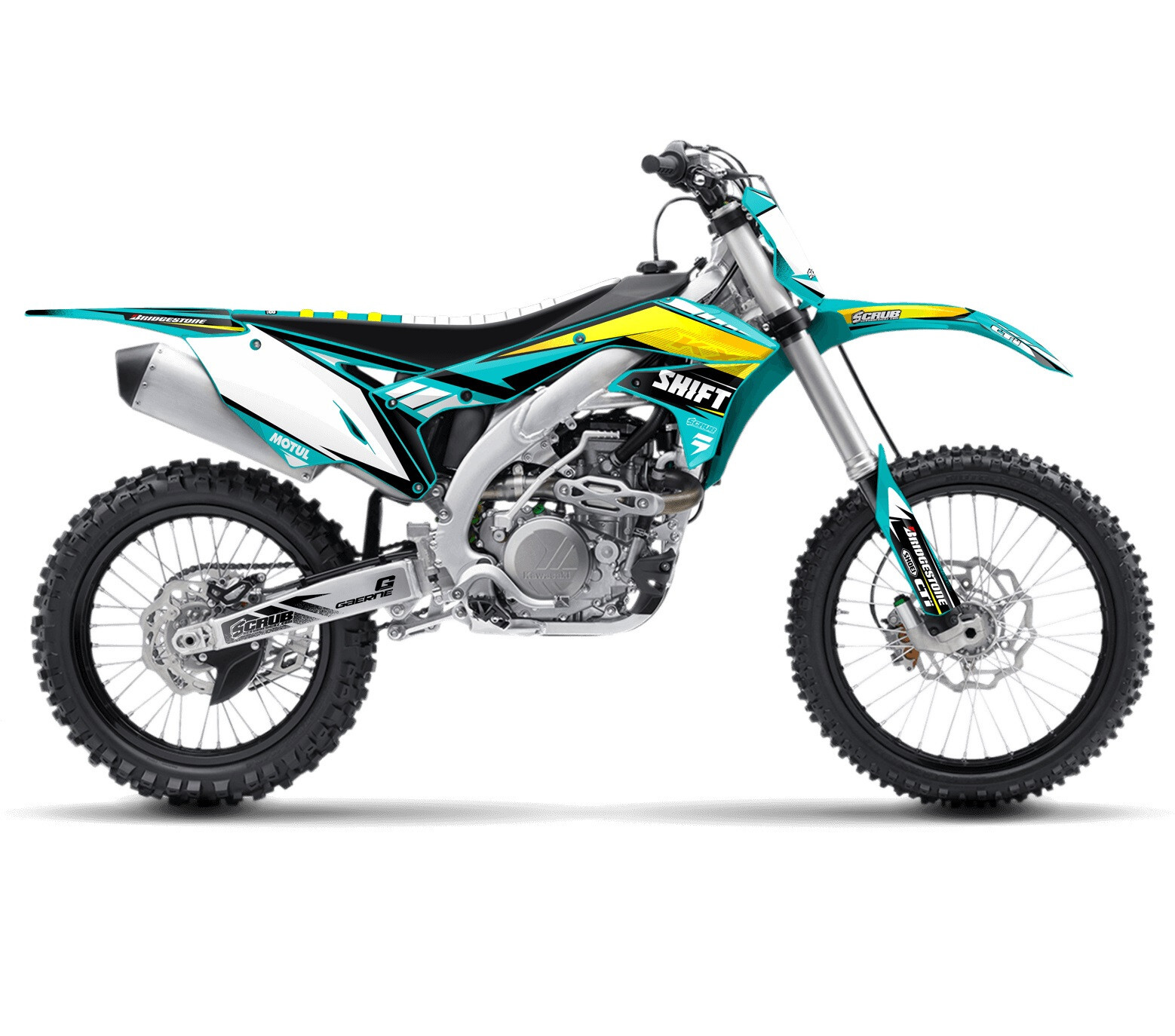 Kawasaki KX250f Graphics 2017 2018 2019 2020 Decals Stickers SCRUB KX 250