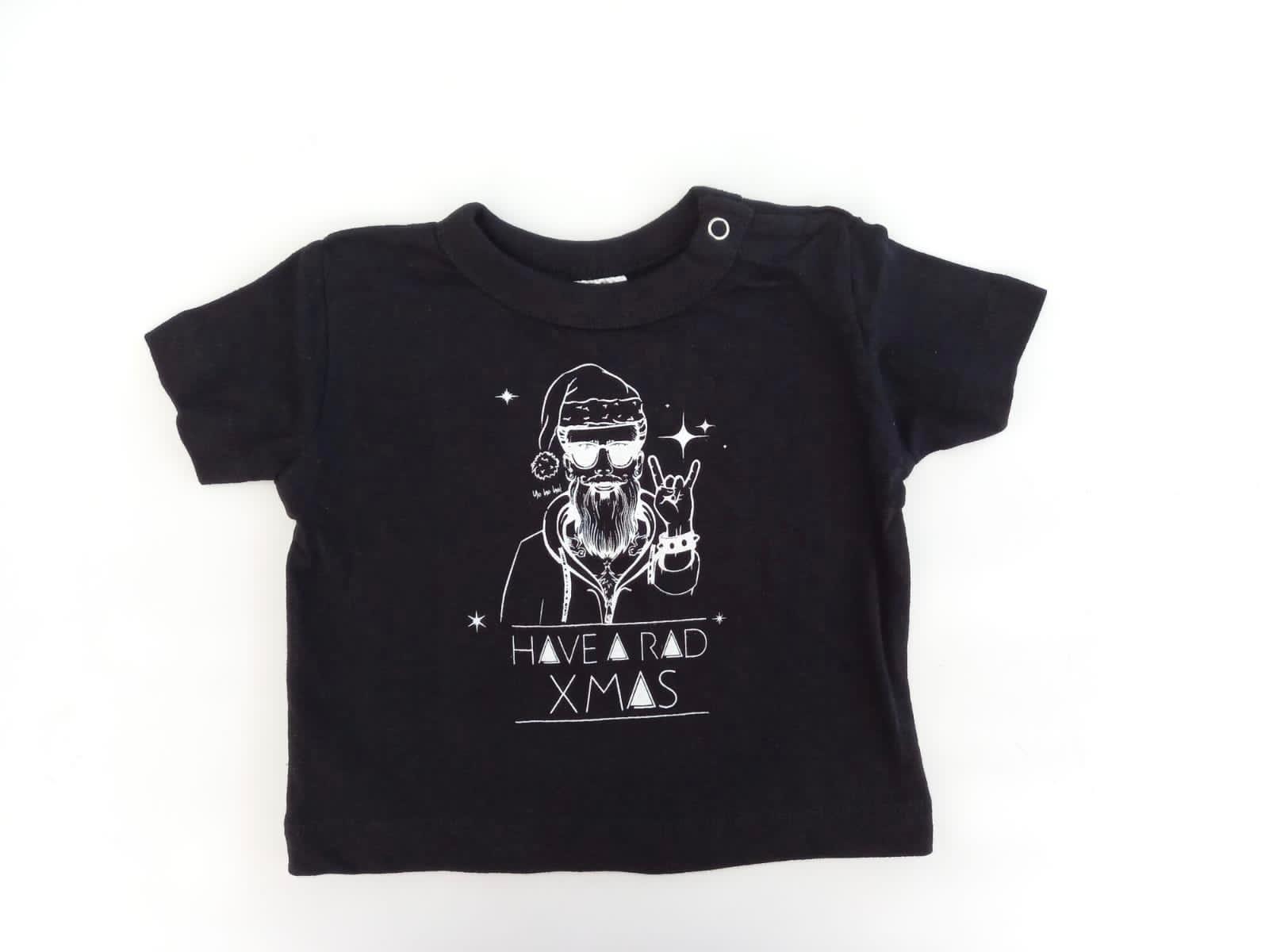 Have A Rad Xmas Tee White Black & Cream Unisex Christmas Baby/Kids T-shirt - Picture 5 of 6