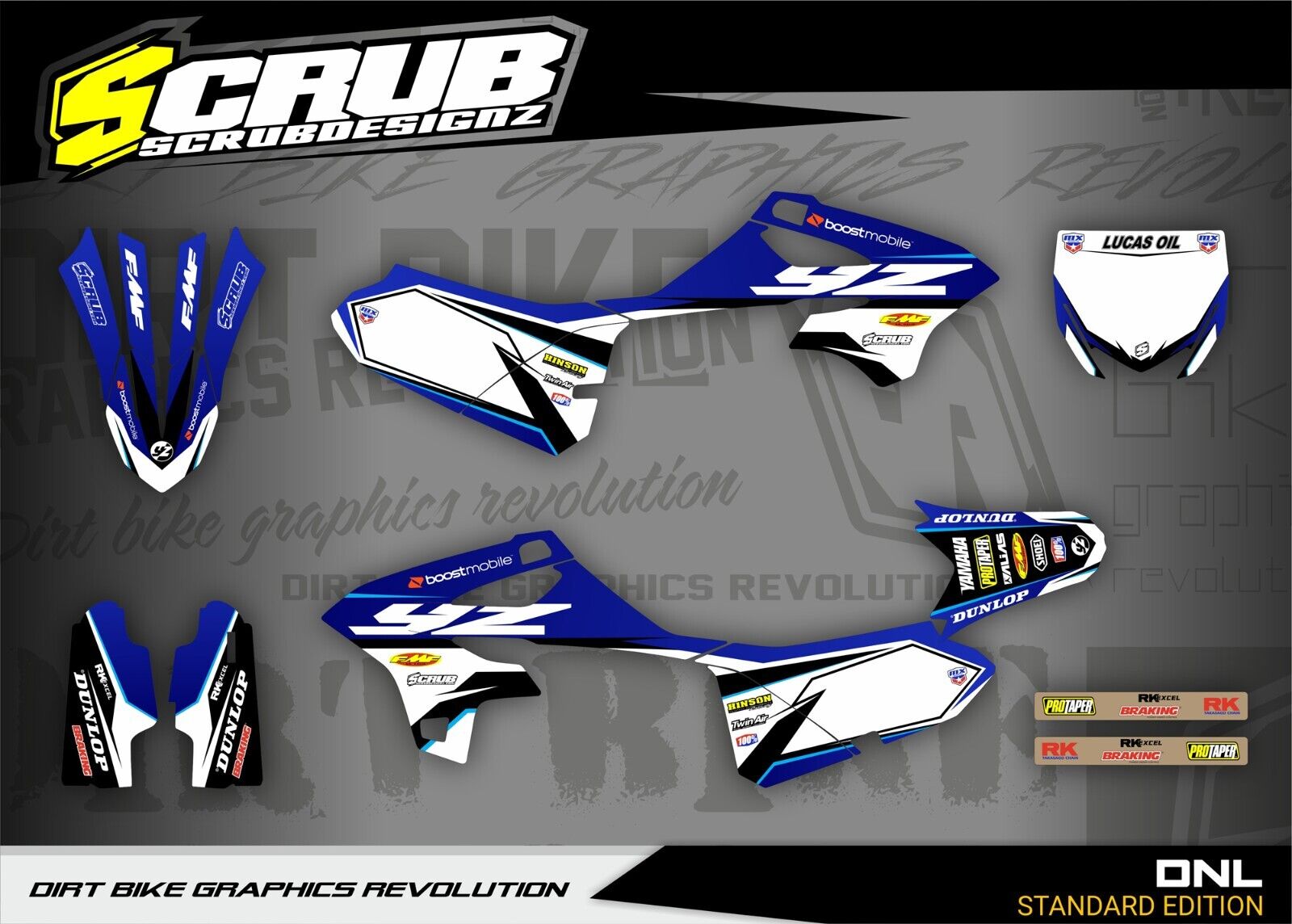 Yamaha YZ85 2022 2023 2024 Graphics Decals Stickers kit YZ 85