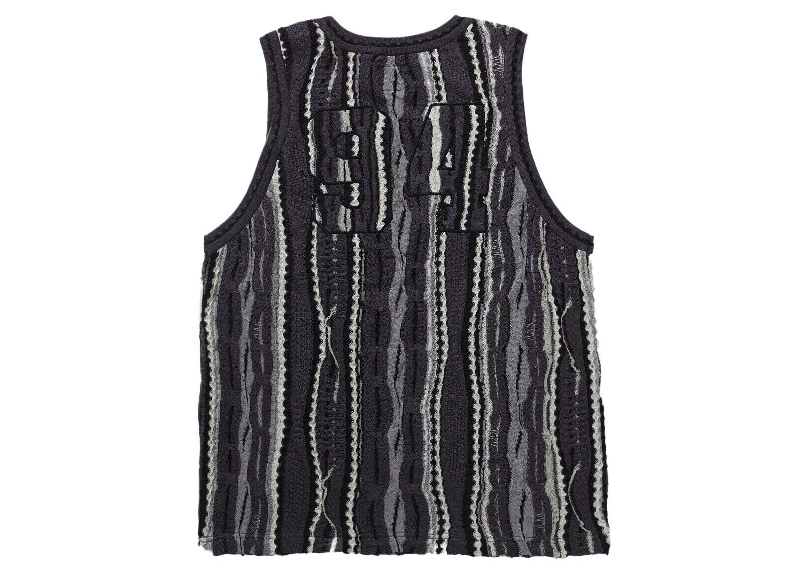 Supreme Coogi Basketball Jersey Textured Knit 3D Black Tan Multi
