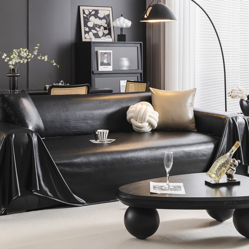 Thickened simulated leather sofa cover towel