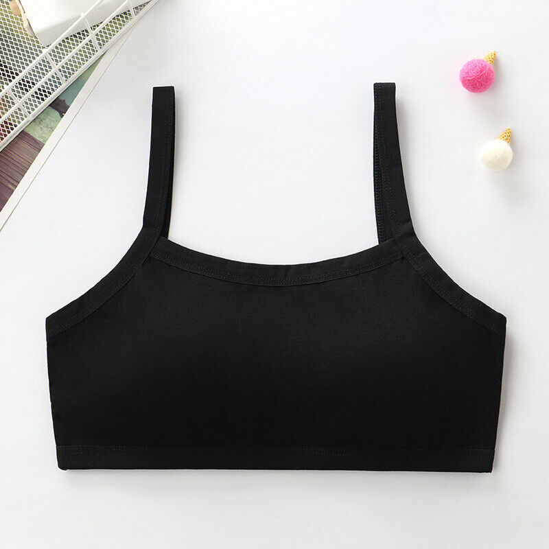 2 Pack Girls Training Bra Teenage Kids Soft Cotton Breathable Sport Underwear - Picture 14 of 25