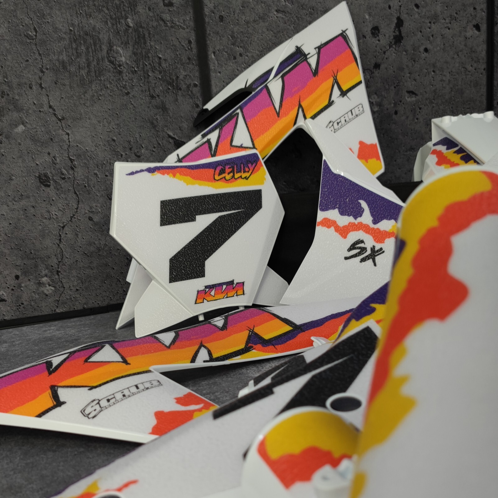RETRO Plastics + Graphics KTM 2025 SX SX-F XC XC-F | FULL GRIP FROZEN