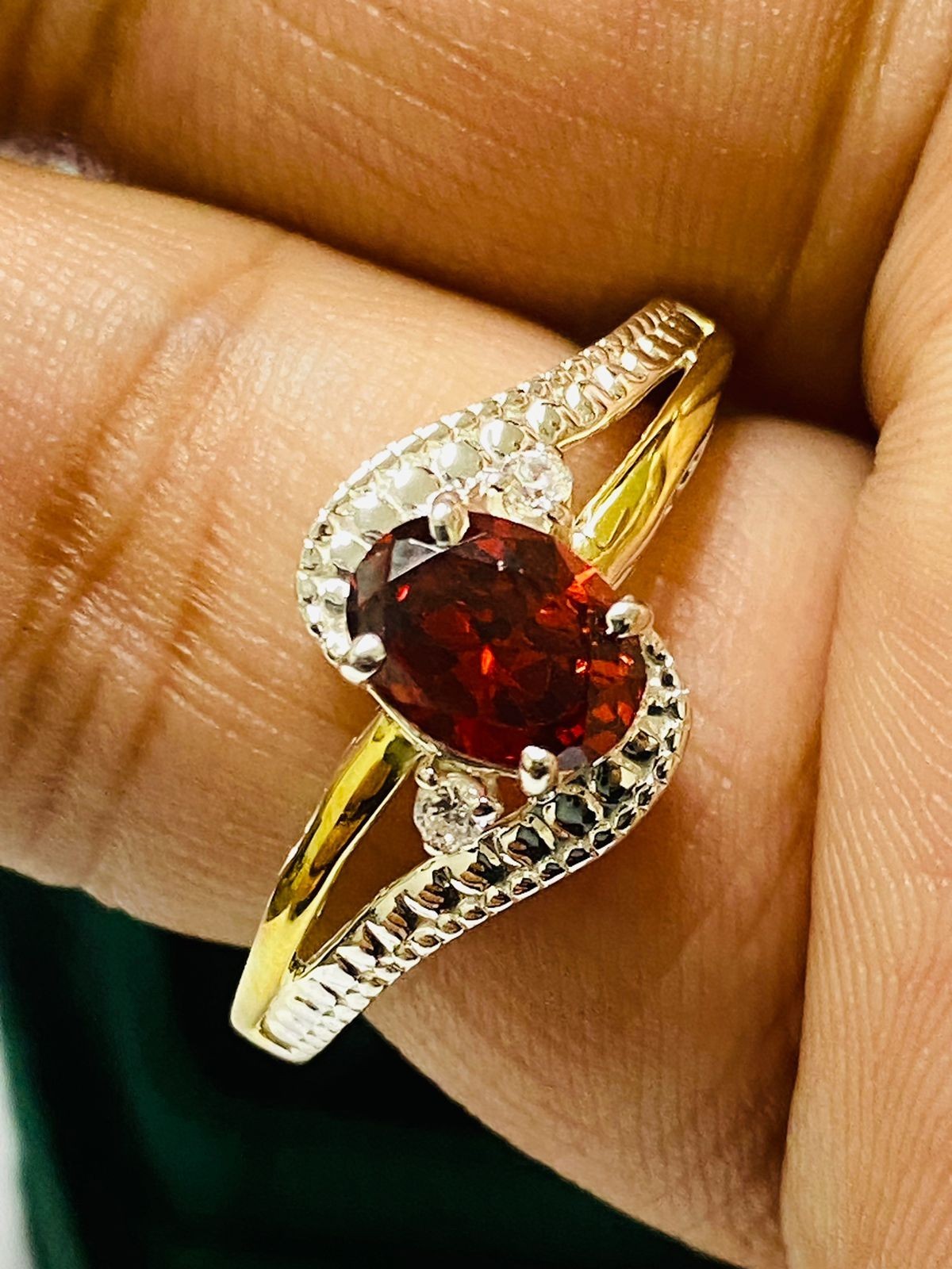 925 Silver 10k Gold Birthstone sterling Silver engagement rings for women