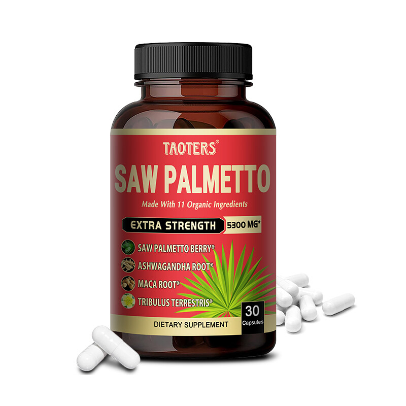 Saw Palmetto Capsules Contain 11 Highly Effective Organic Ingredients, 5300 Mg