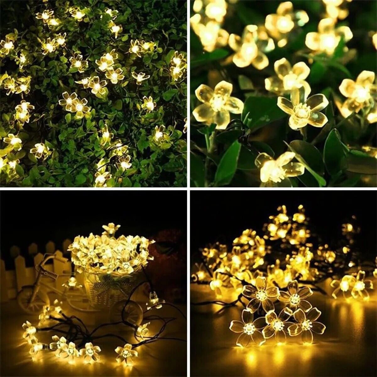 220 LED Solar Christmas String Lights Flower Fairy Garden Outdoor Party Lamp - Picture 32 of 43
