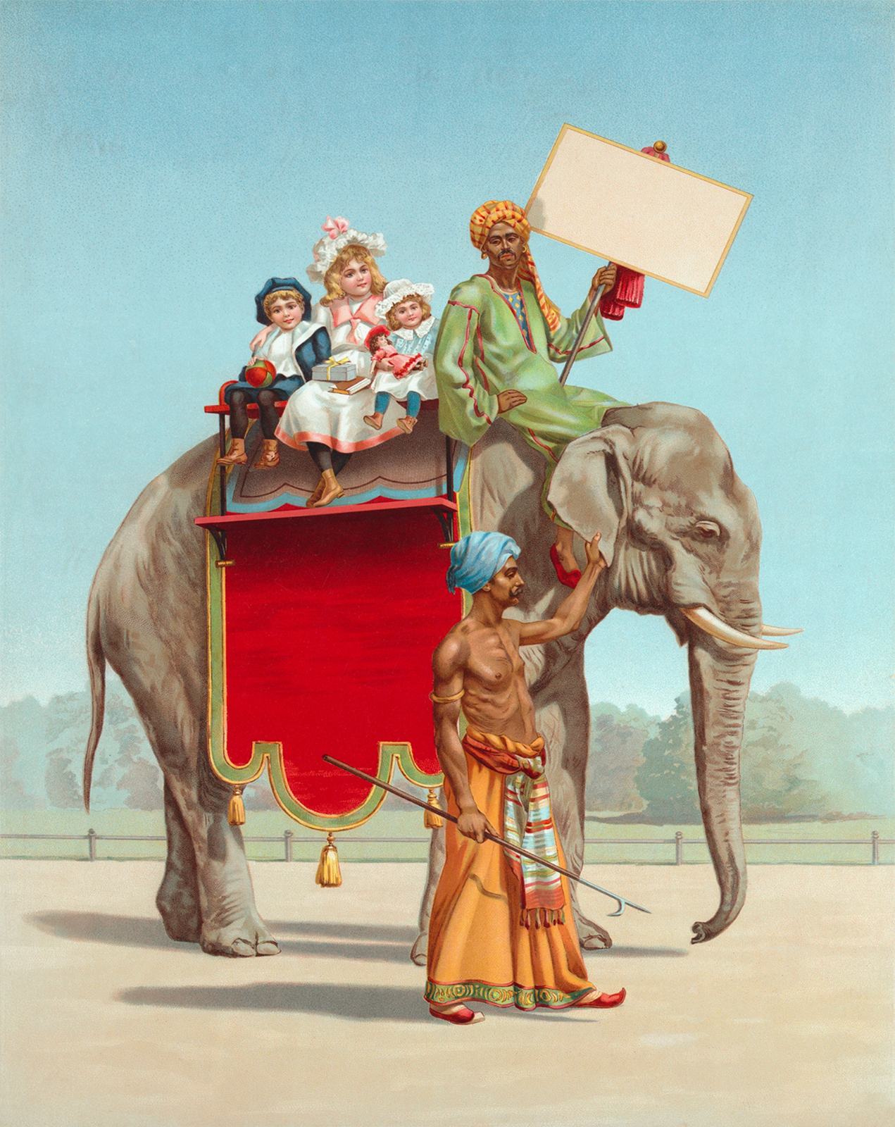 Vintage Circus Elephant Poster - Old Parade Wall Art - 12X16/16X20