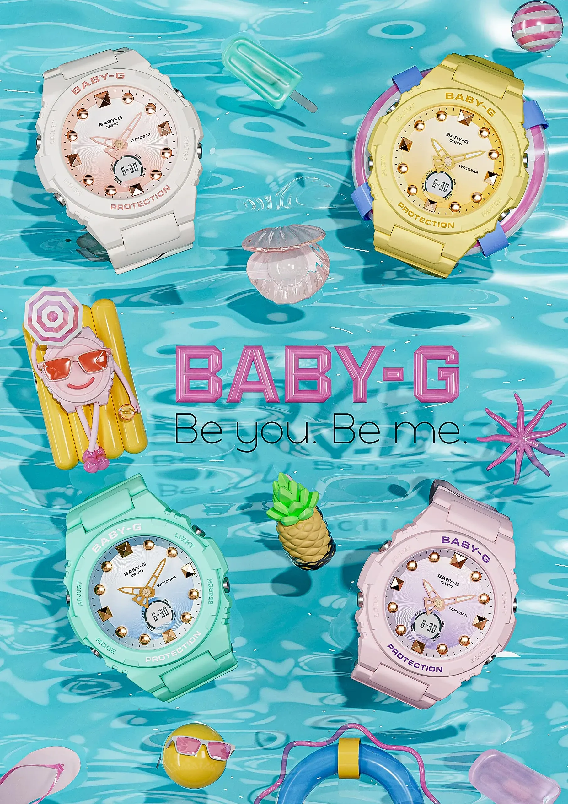 NEW Casio Baby-G BGA-320FH/BGA-320 Women's Watches Pink/Green/White From Japan - Picture 14 of 23