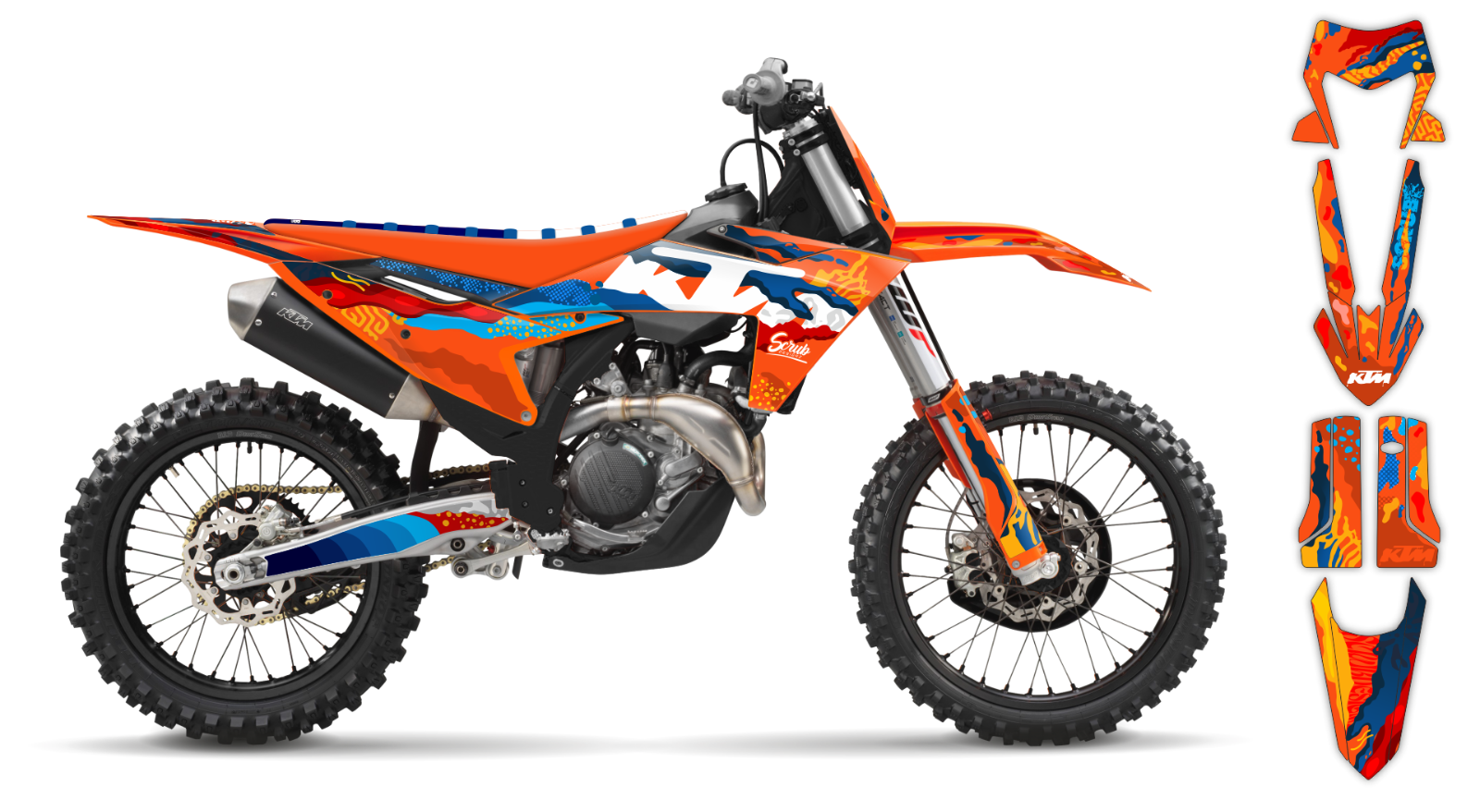 Graphics Kit KTM EXC EXC-F XC-W XCF-W 2024 2025 150 250 300 350 450 500 decal
