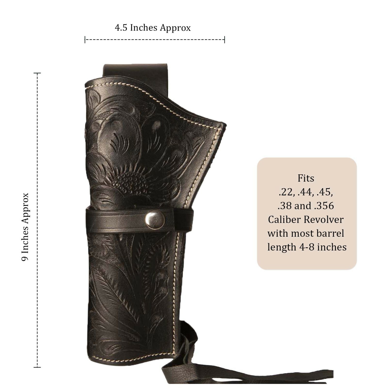DRAW 38/357 CROSS BDRAW TOOLED LEATHERCASE REVOLVER Holster Gun REVOLVE SASS AUS