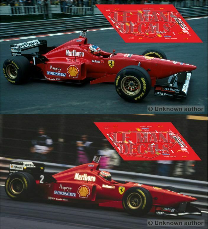 Décalcomanie Ferrari F1 2000 – Écurie Ferrari, Pilotes Schumacher & Barrichello, 1/18 Pit Lane