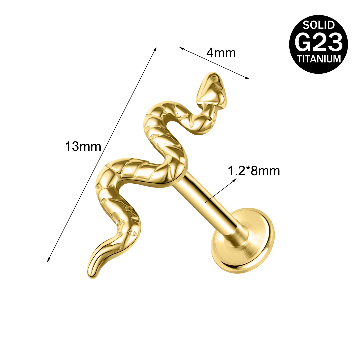16g G23 Titanium Labret Lip Ring Helix Daith Tragus Earring Labret Lip Piercing - Picture 50 of 156