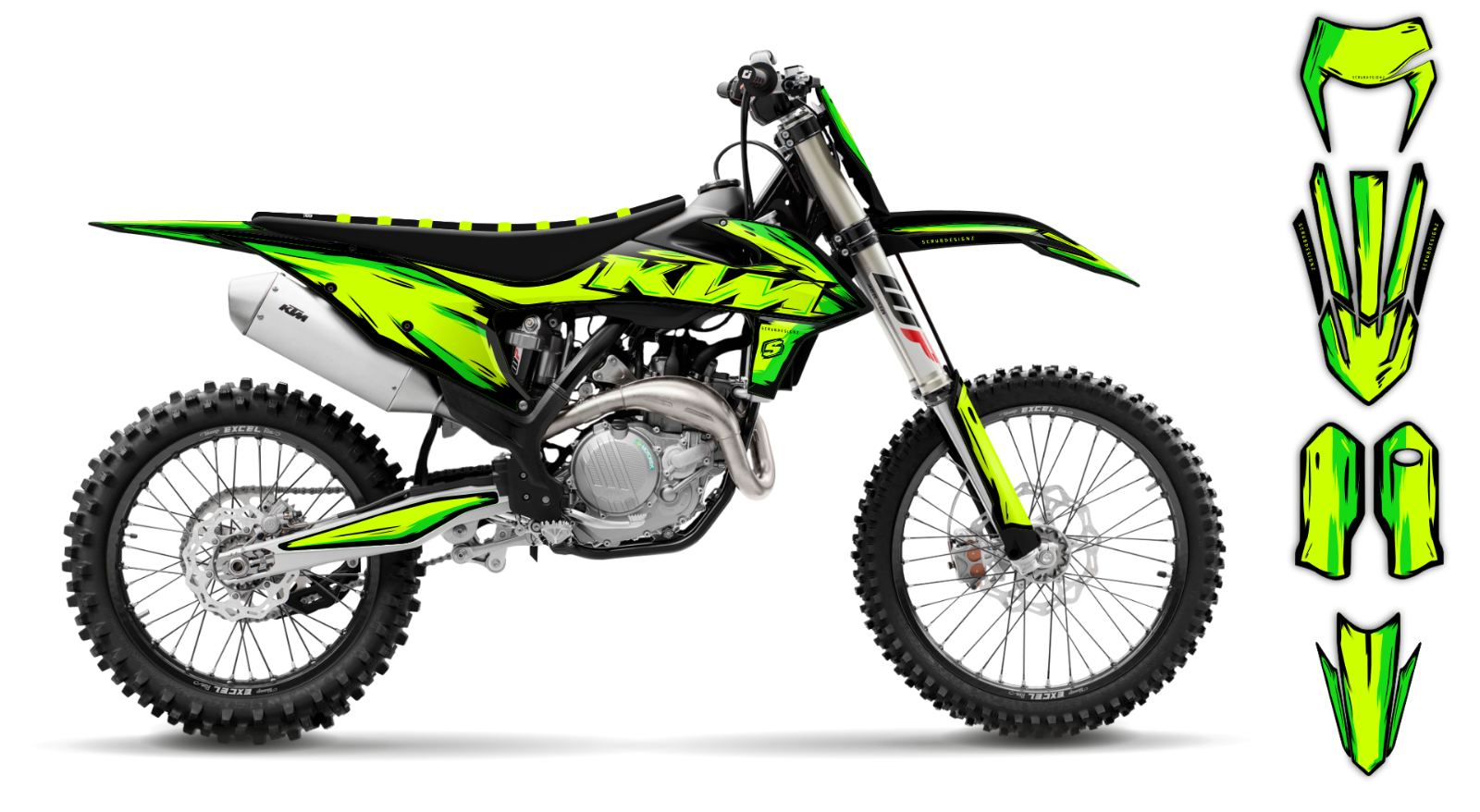 KTM graphics EXC EXCf XC-W 2020 2021 2022 2023 - 150 250 300 350 450 500 Decals