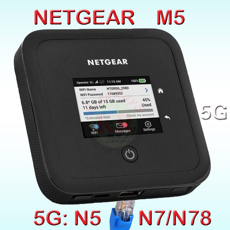 Netgear MR5100, WLAN 6, 5G, Nighthawk M5 Mobile Router ENTSPERRT - Bild 10 von 10