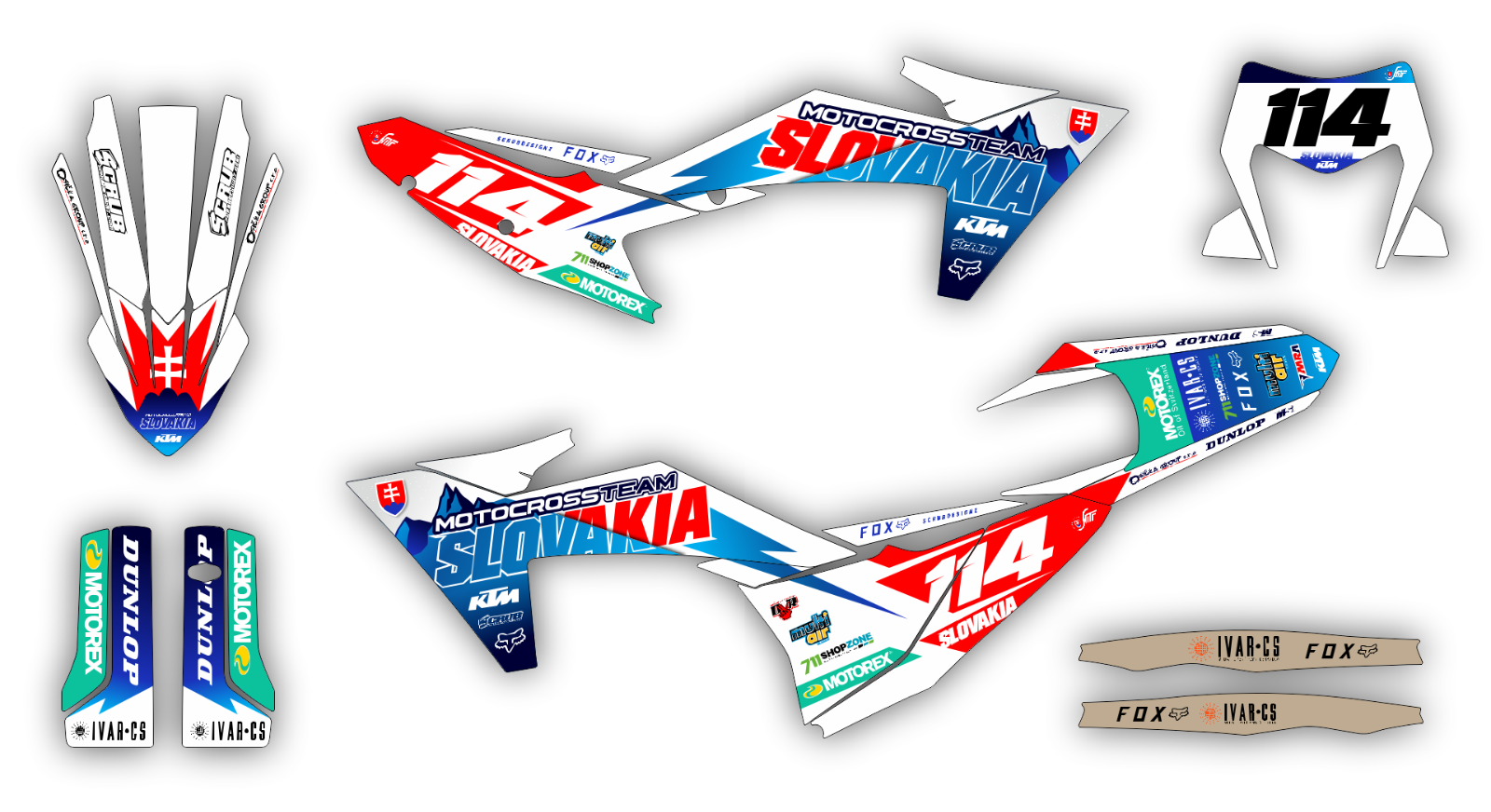 Graphics Kit KTM EXC EXC-F XC-W XCF-W 2024 2025 150 250 300 350 450 500 decal