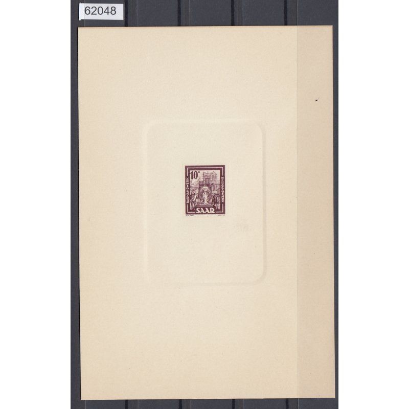 Saarland 1949 Mi. No. 272 M (*) Ministerial Block preferential printing