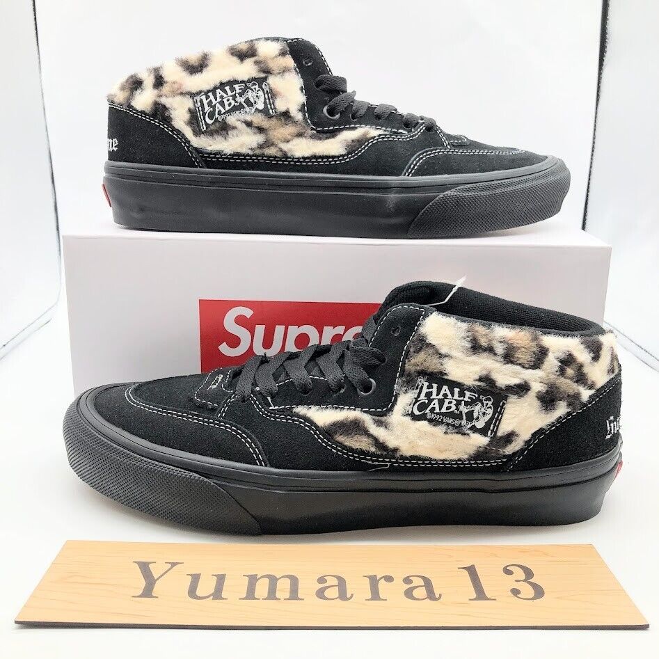 supreme vans leopard half cab 8.0 シュプリーム Supreme x Vans Leopard Half Cab FW23 3colors Black Navy Orange