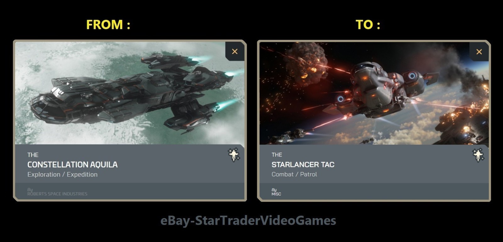 STAR CITIZEN – SHIP UPGRADE TO STARLANCER TAC – CCU SELECTION
