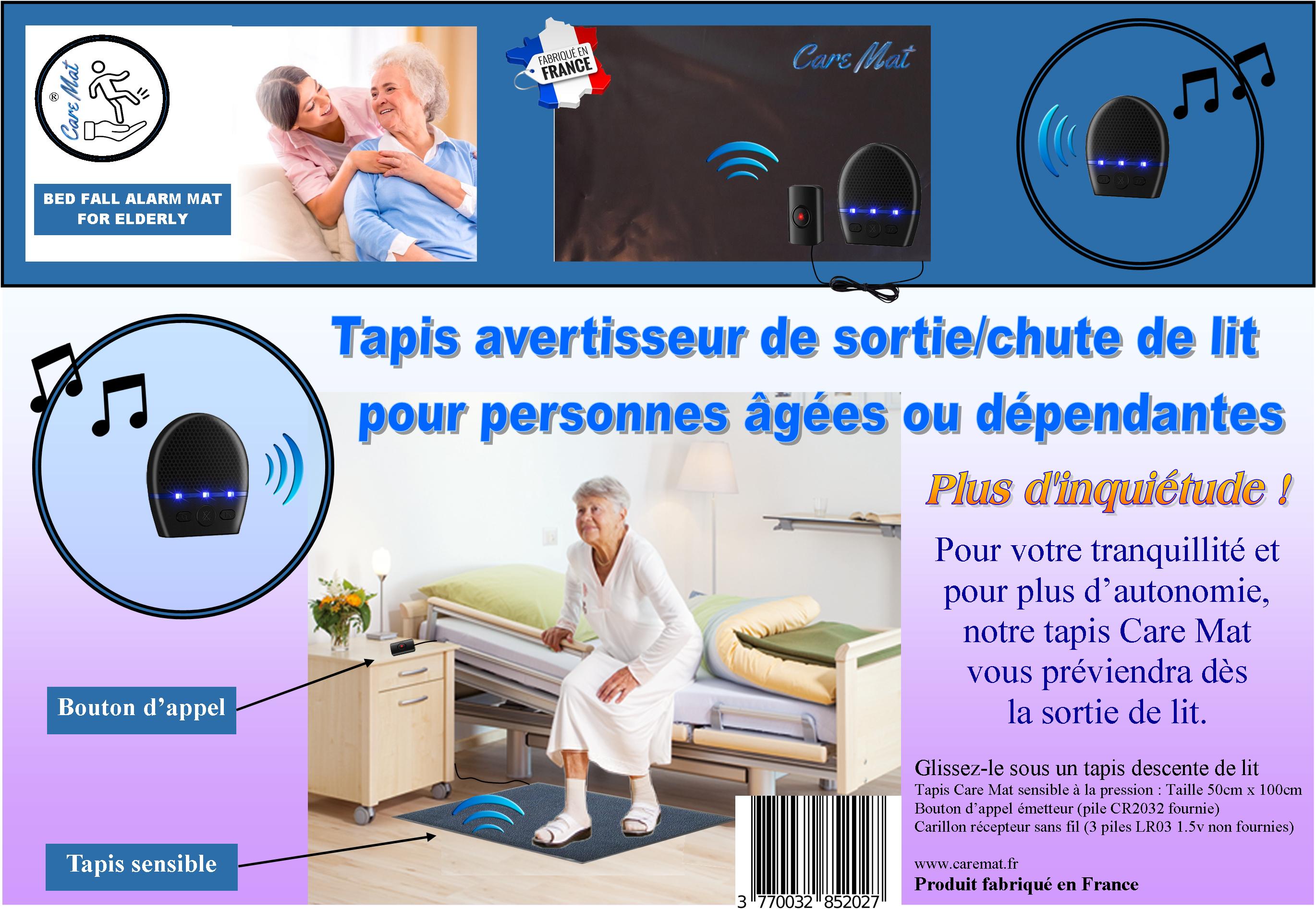 alarm detector exit or bed fall elderly people alzheimer carpet caremat - Picture 9 of 9