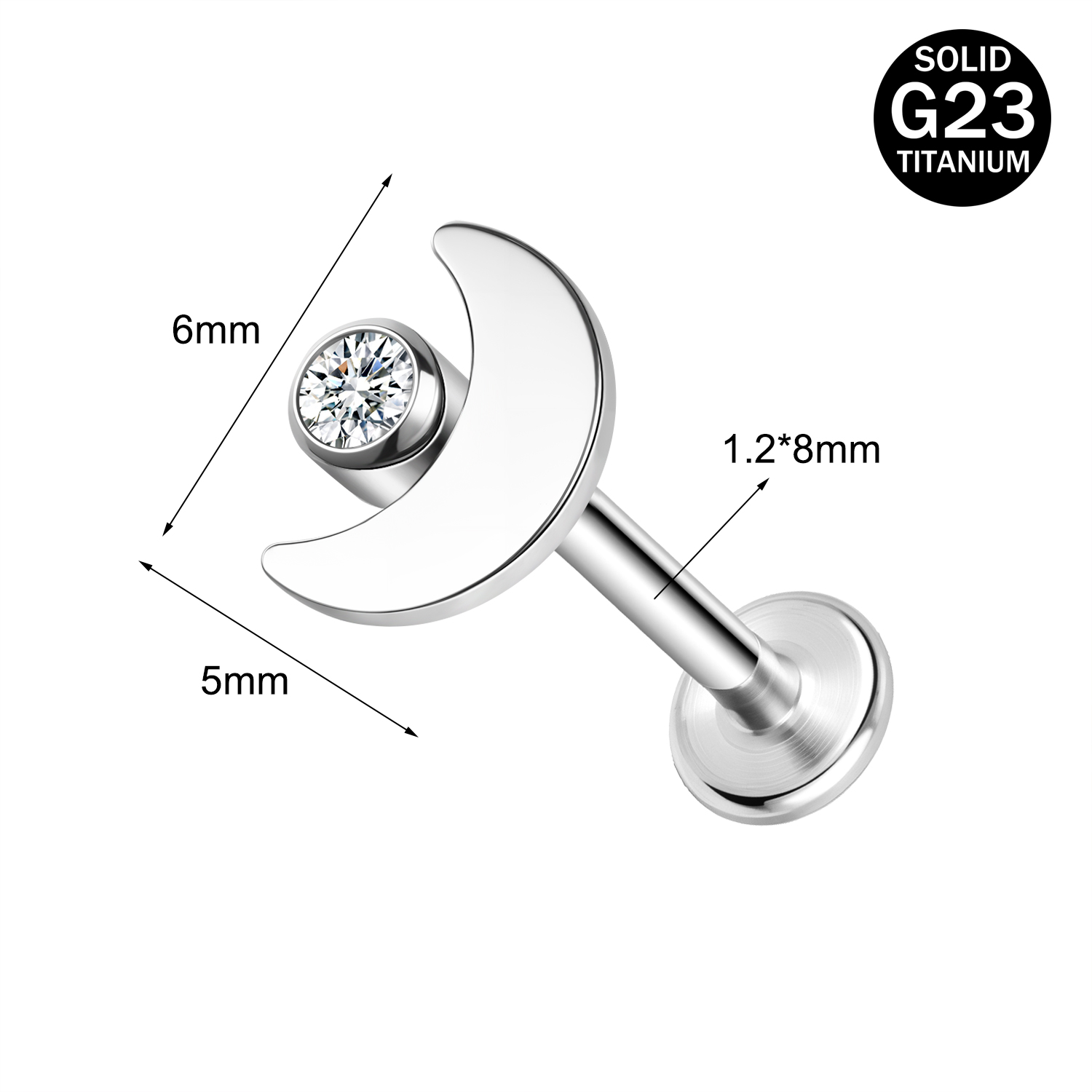 16g G23 Titanium Labret Lip Ring Helix Daith Tragus Earring Labret Lip Piercing - Picture 133 of 156
