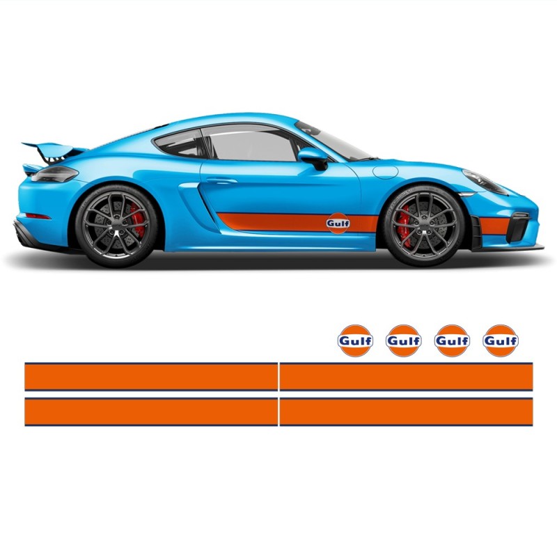 Vinyl GULF Le Mans for Porsche Cayman / Boxster star Sam - Picture 20 of 20