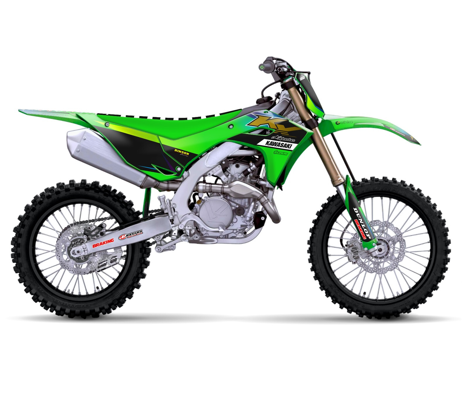 Graphics Kawasaki KX450 KX 450 2024 2025 + KX250 2025 Stickers Decals KX450X